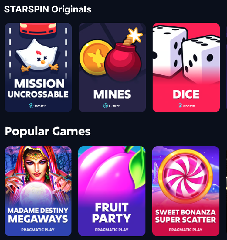 STARSPIN Games Collection