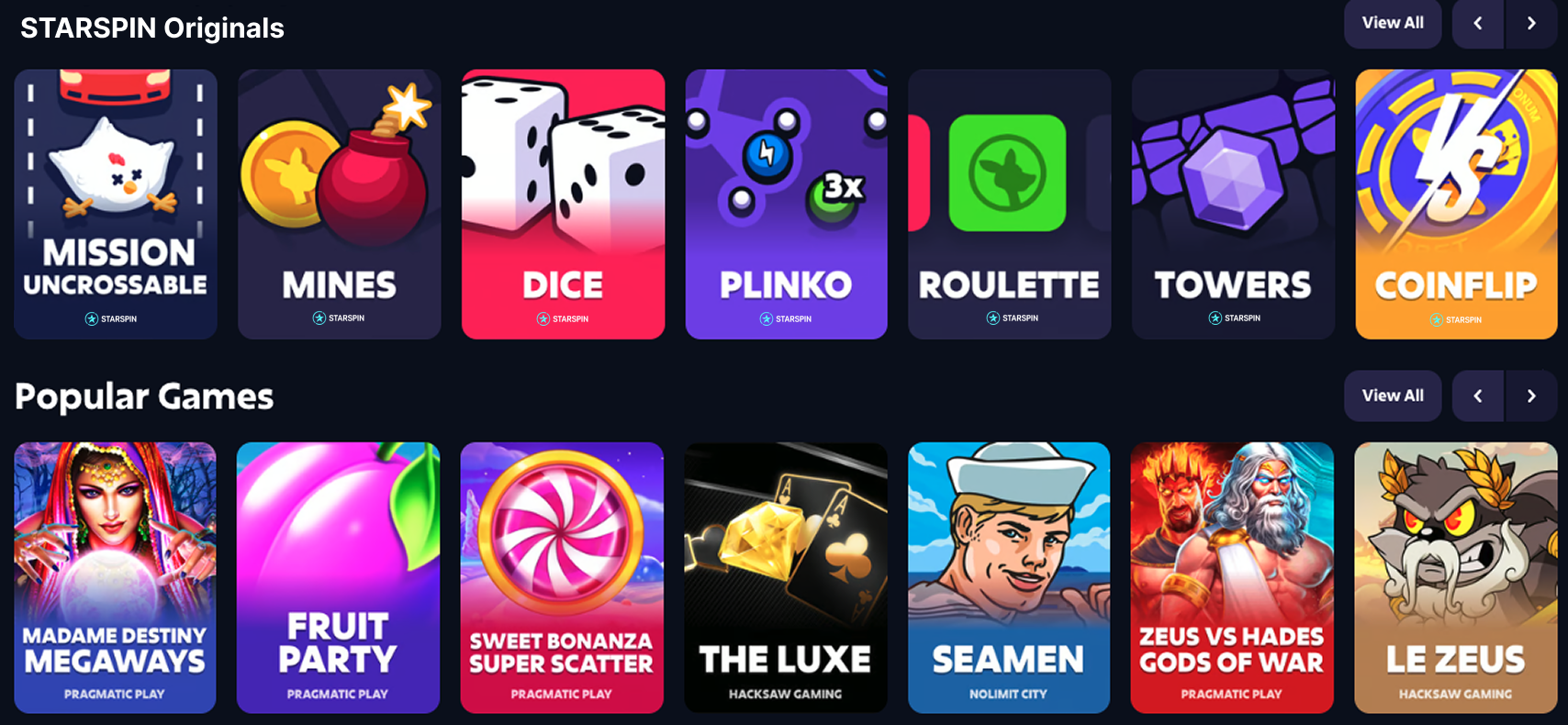 STARSPIN Games Collection